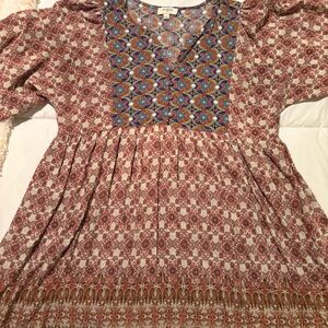 Umgee Multicolor Long Sleeve Dress